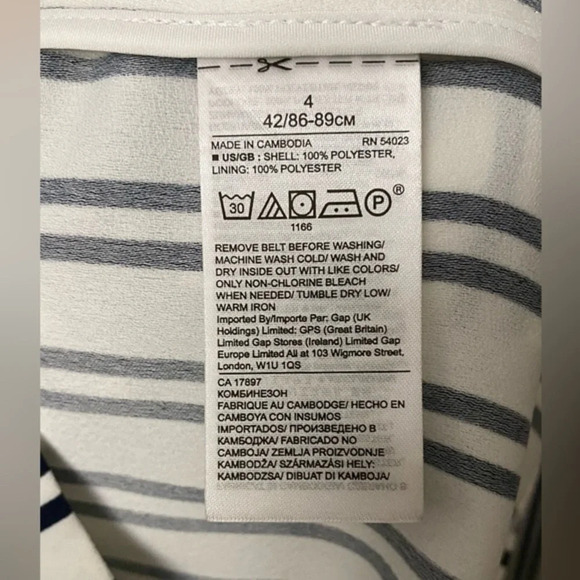 NWOT Banana Republic Wide-Leg Cropped Jumpsuit Size 4 White and Black Striped - Picture 12 of 12